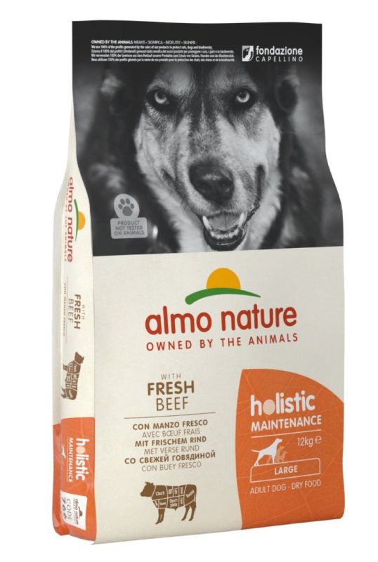 ALMO NATURE food for adult dogs of Large breeds with beef Holistic