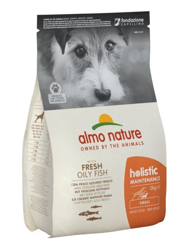 ALMO NATURE food for adult dogs Small breeds with Fish Holistic