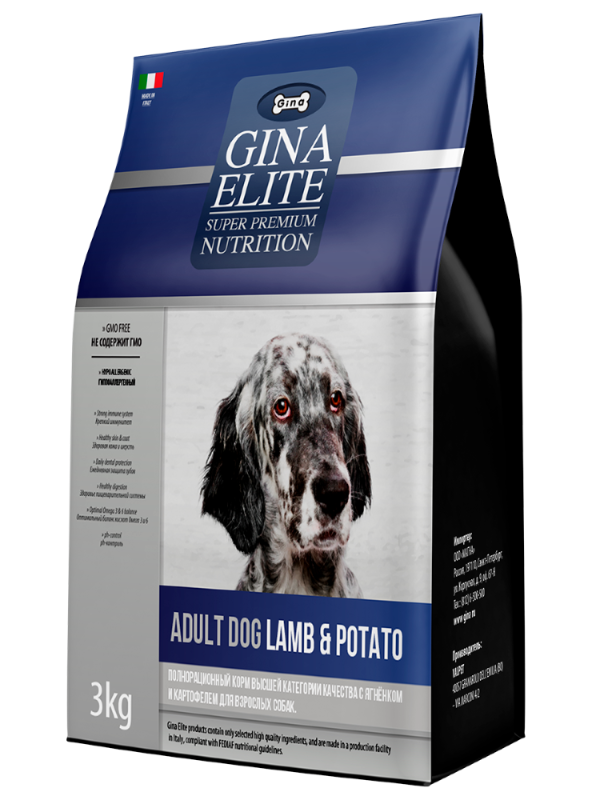 GINA ELITE Dog Lamb&Potato dog food Lamb and Potato